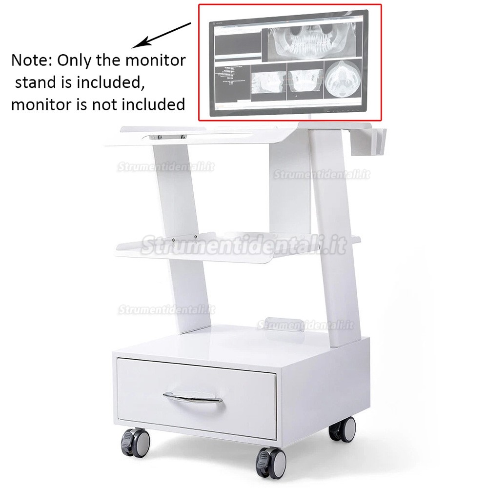 Carrello chirurgico i mobile odontoiatrico Dentech K2 con mobiletto portaoggetti